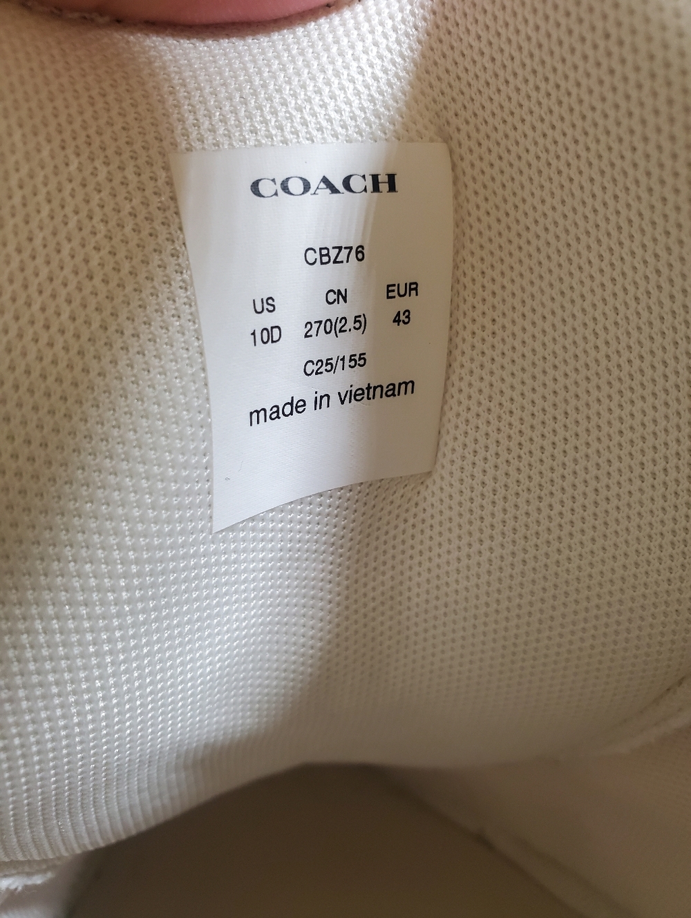 NEW Limited Coach X Peanuts men's Sneaker Signature Canvas size 10D - Picture 7 of 7